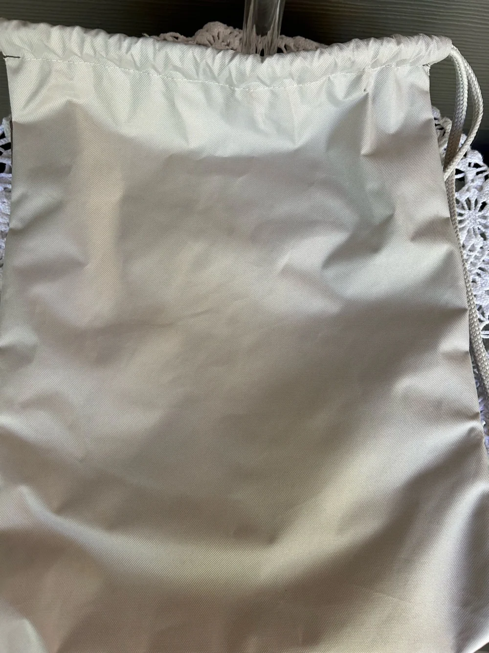Adidas Grey Drawstring Gym Sack with White Stripes